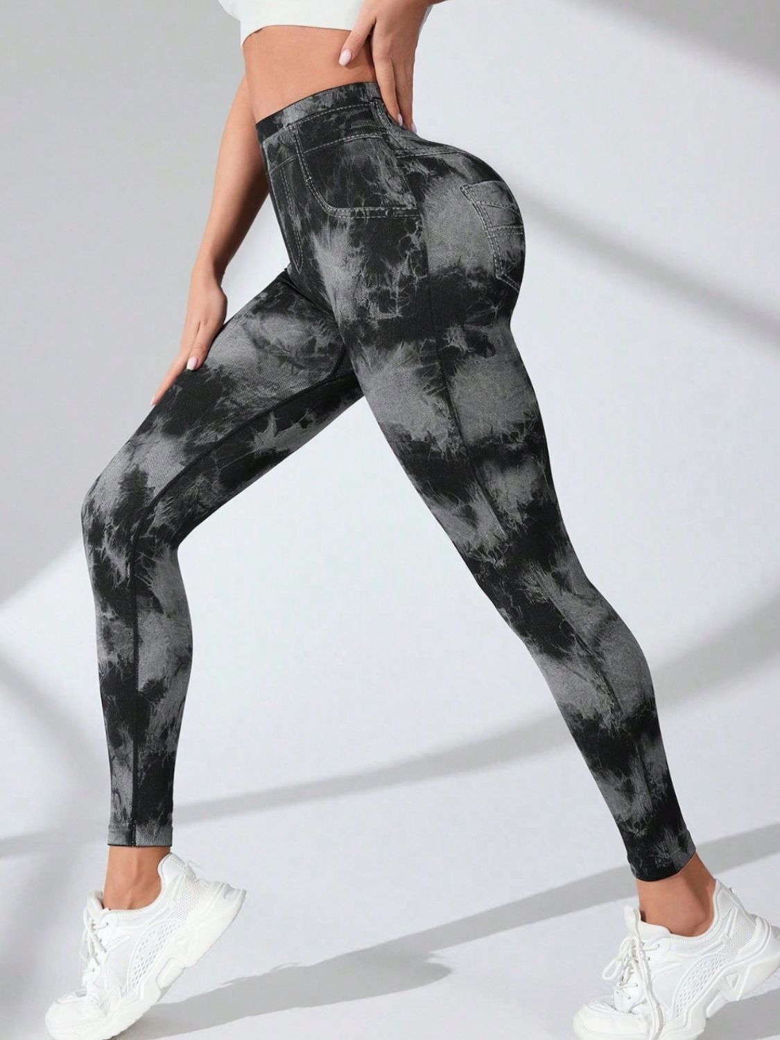 Tie-Dye High Waist Active Leggings - Charming Charlie