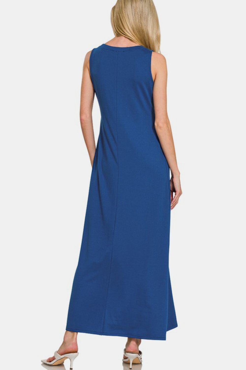 Zenana Scoop Neck Wide Strap Tank Dress - Charming Charlie