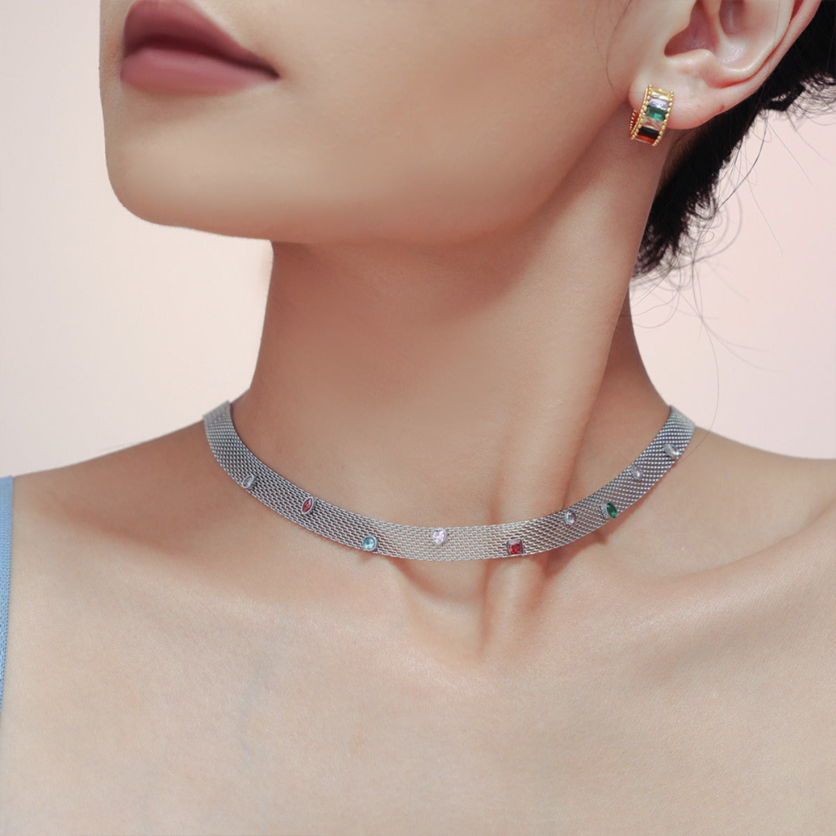 Titanium Steel Zircon Necklace - Charming Charlie