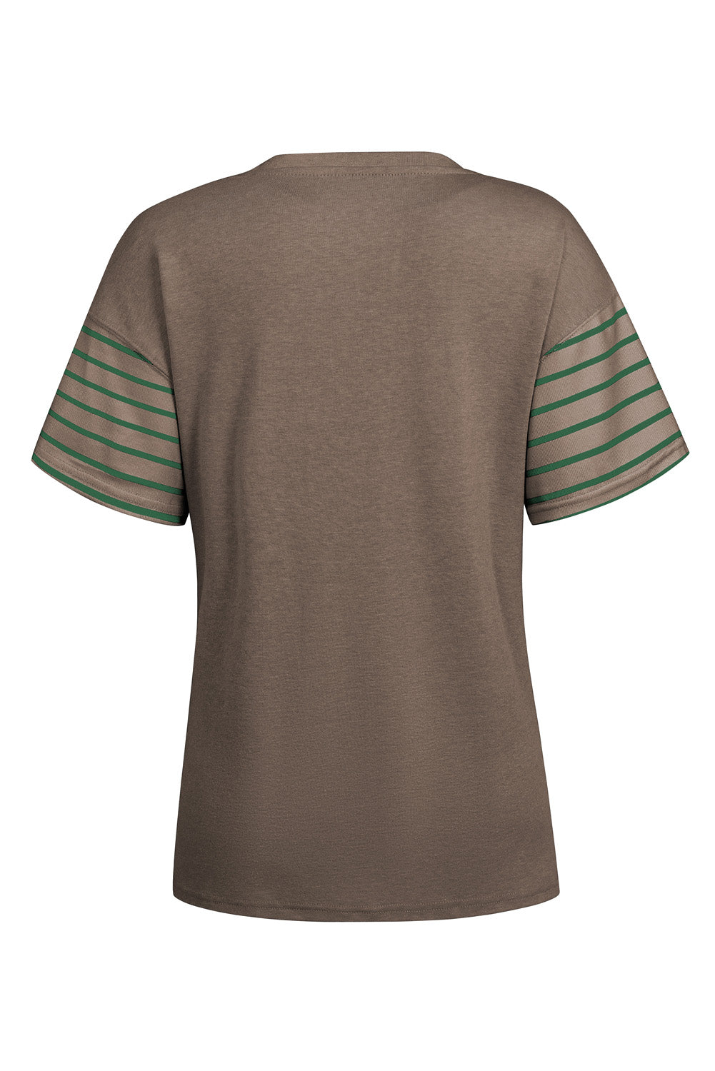 Striped Round Neck Short Sleeve T-Shirt - Charming Charlie