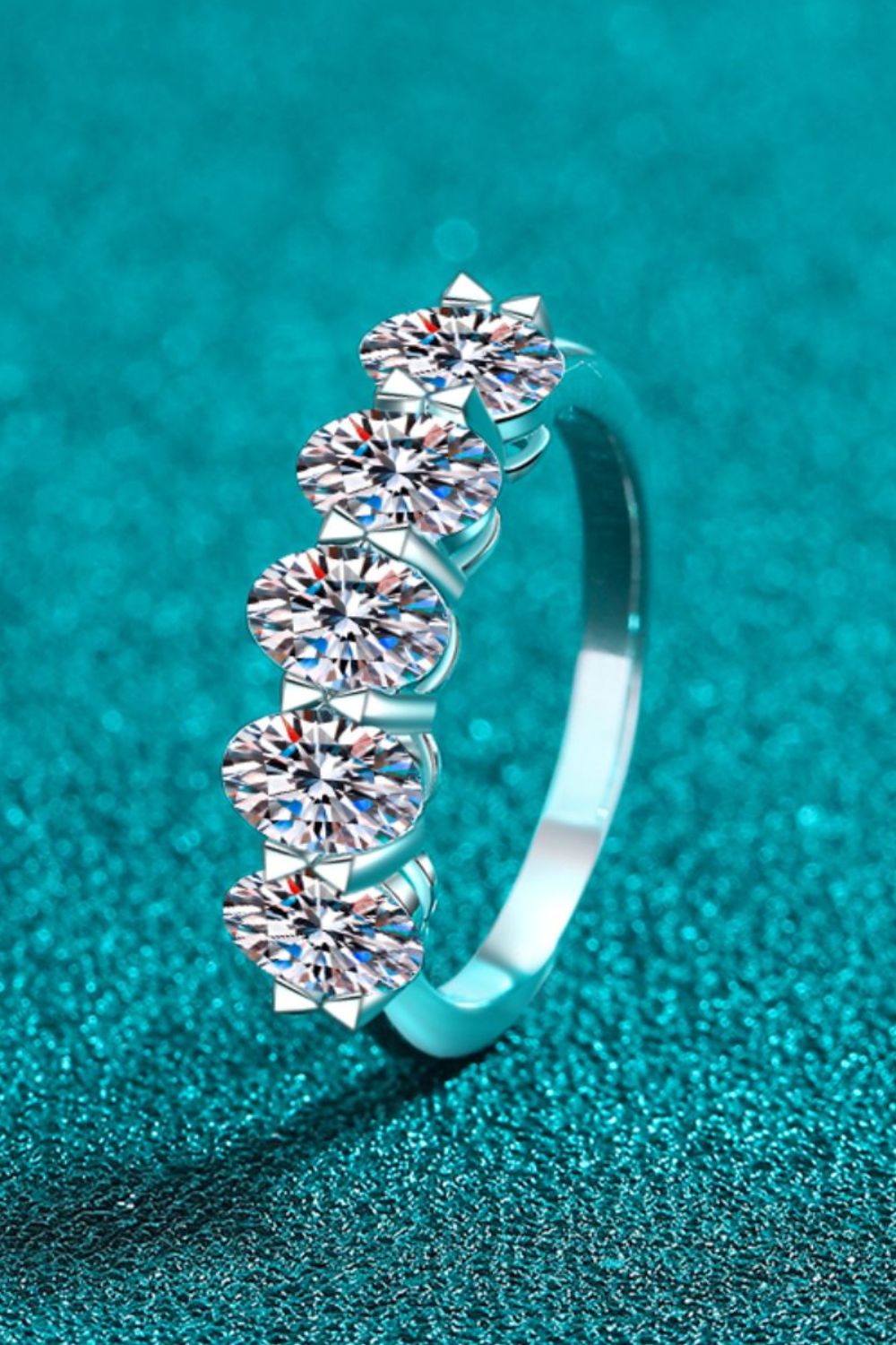 2.5 Carat Moissanite 925 Sterling Silver Ring - Charming Charlie