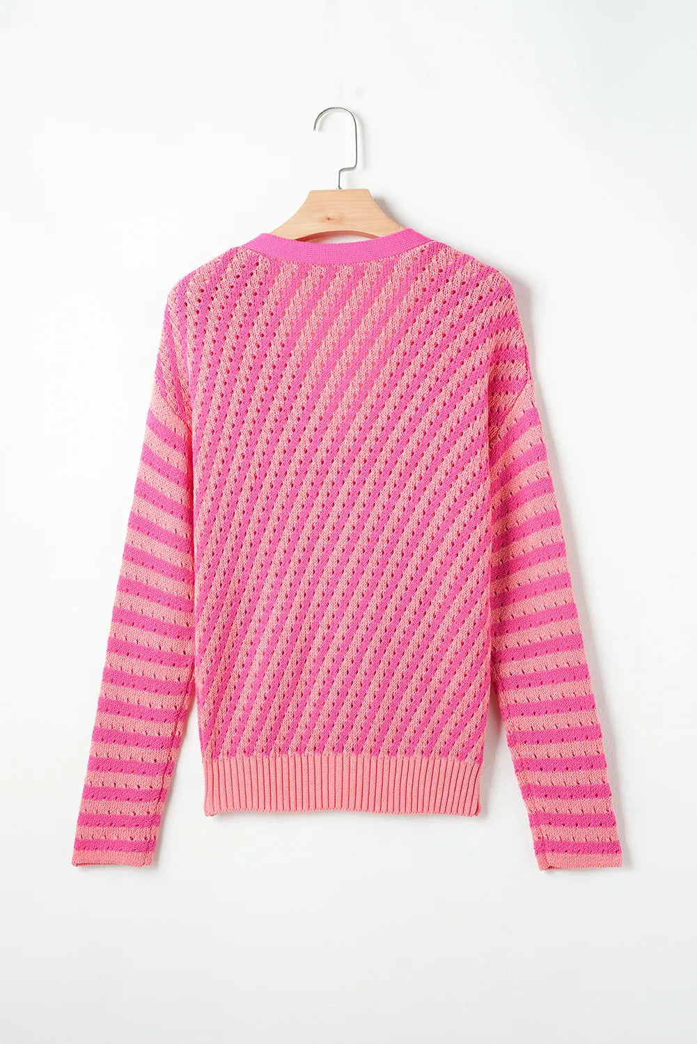 Striped V-Neck Button Up Cardigan - Charming Charlie