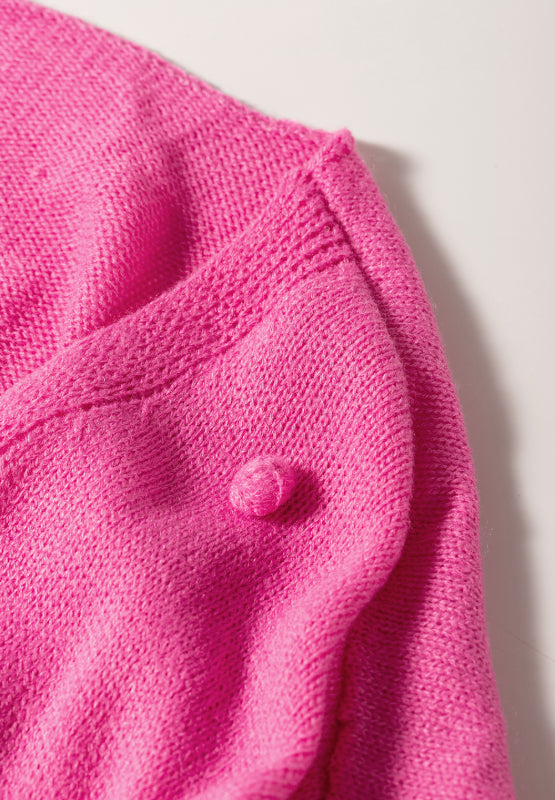 Pompom Color Block Open Front Cardigan - Charming Charlie