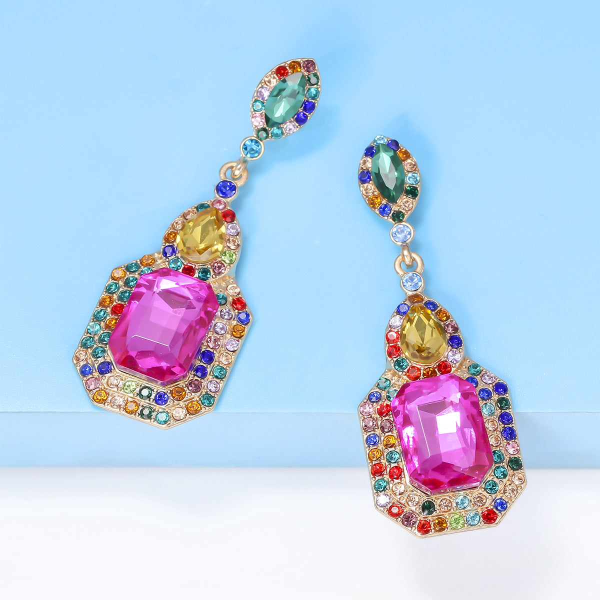 Alloy Rhinestone Dangle Earrings - Charming Charlie
