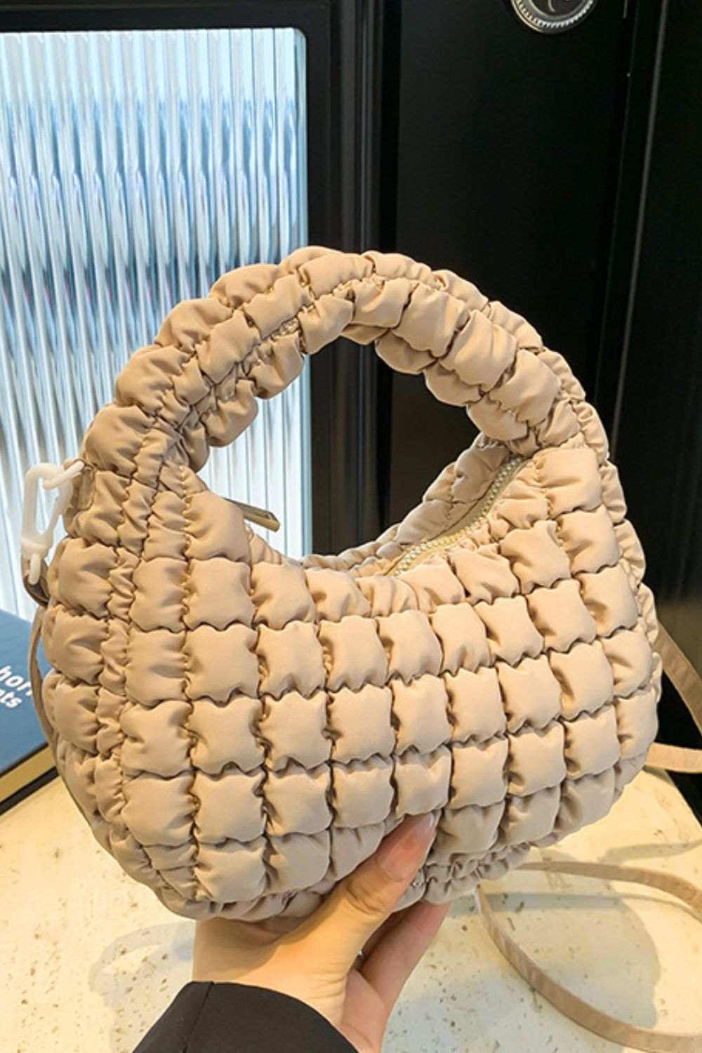 Quilted Puffy Removable Strap Crossbody Bag - Charming Charlie