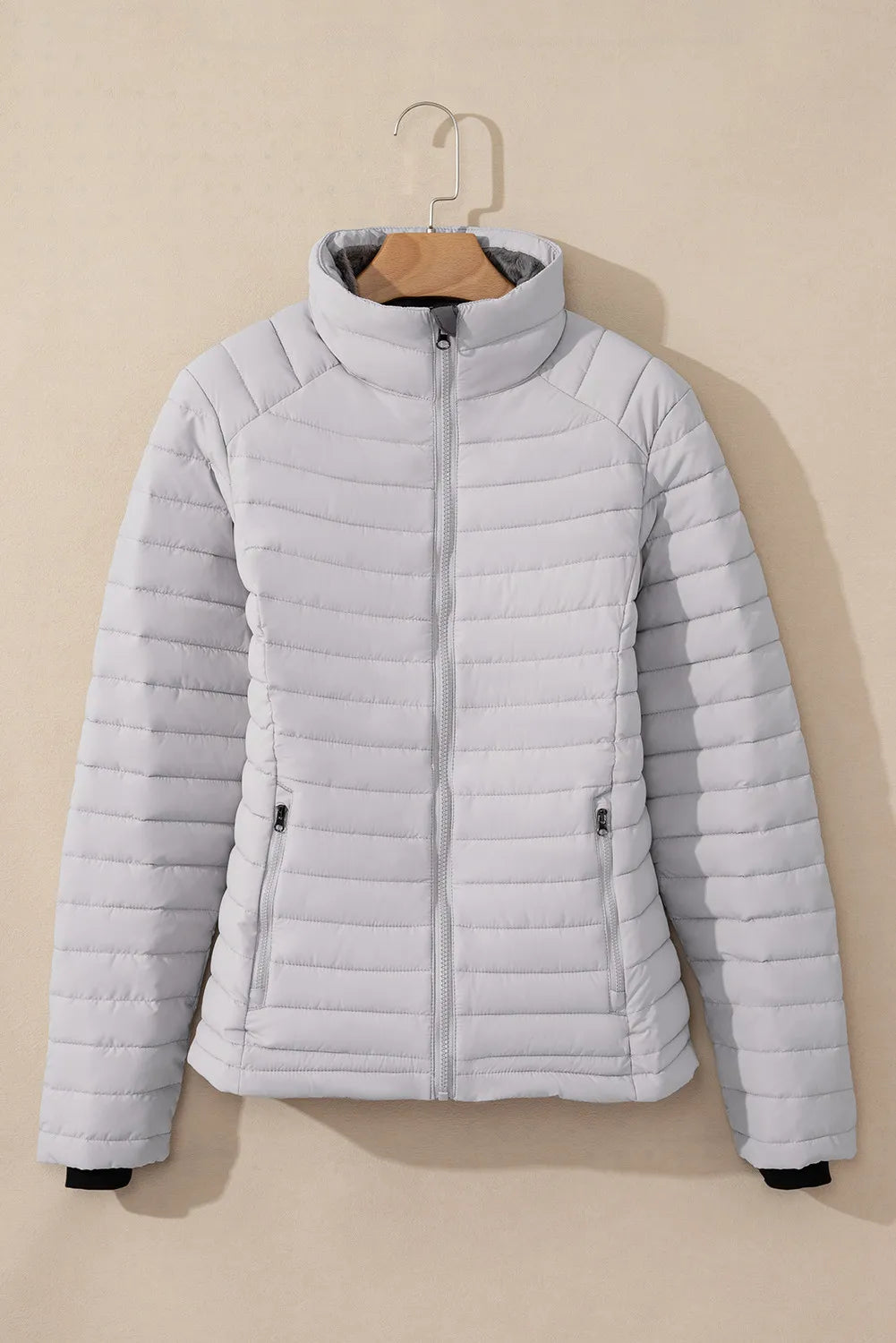 Turtleneck Zip Up Long Sleeve Jacket - Charming Charlie