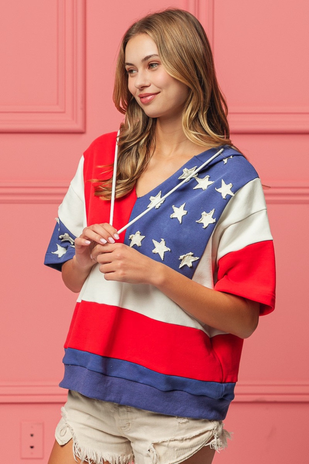 BiBi American Flag Theme Hoodie - Charming Charlie
