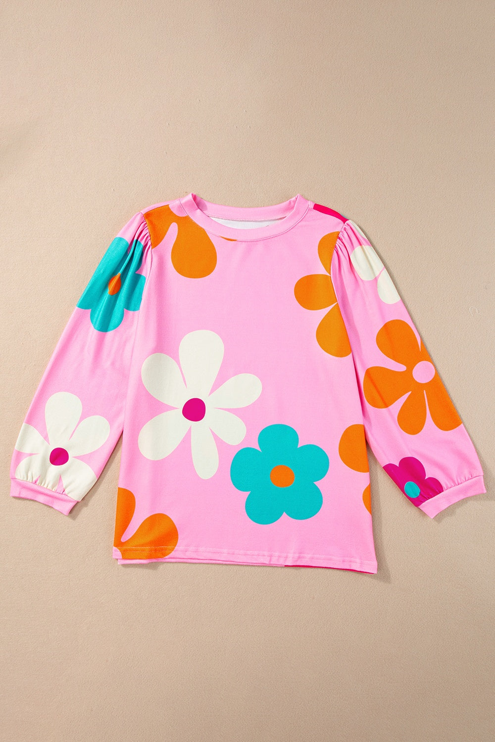 Printed Round Neck Top - Charming Charlie