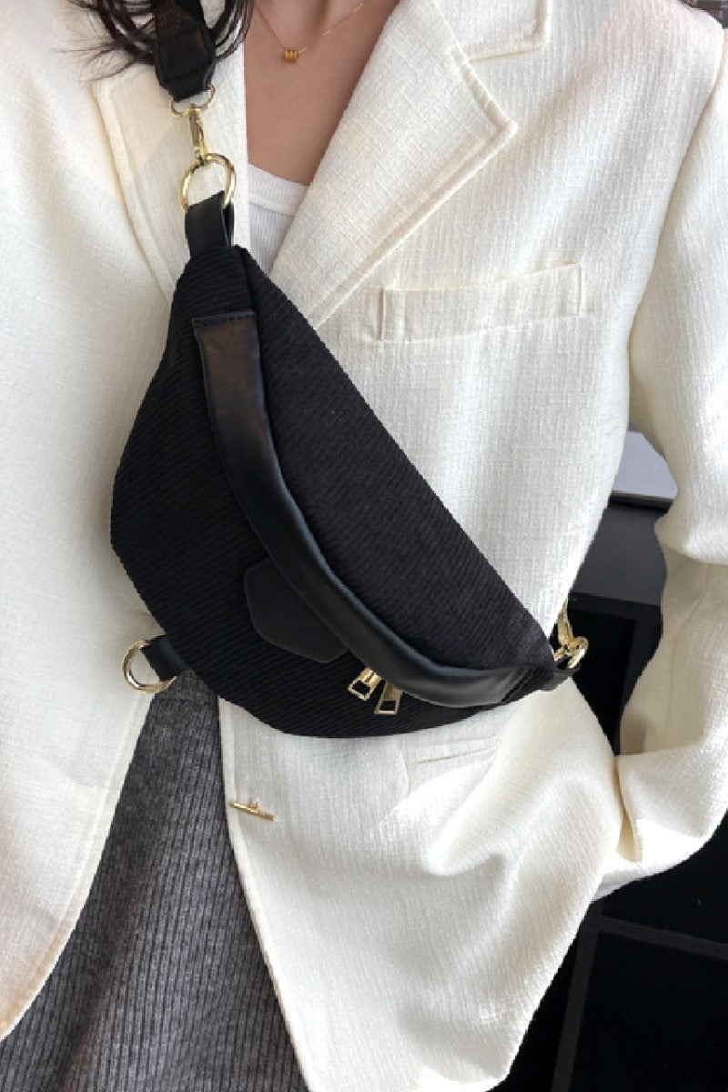 Zenana Corduroy Crossbody Bag with Removable Strap - Charming Charlie