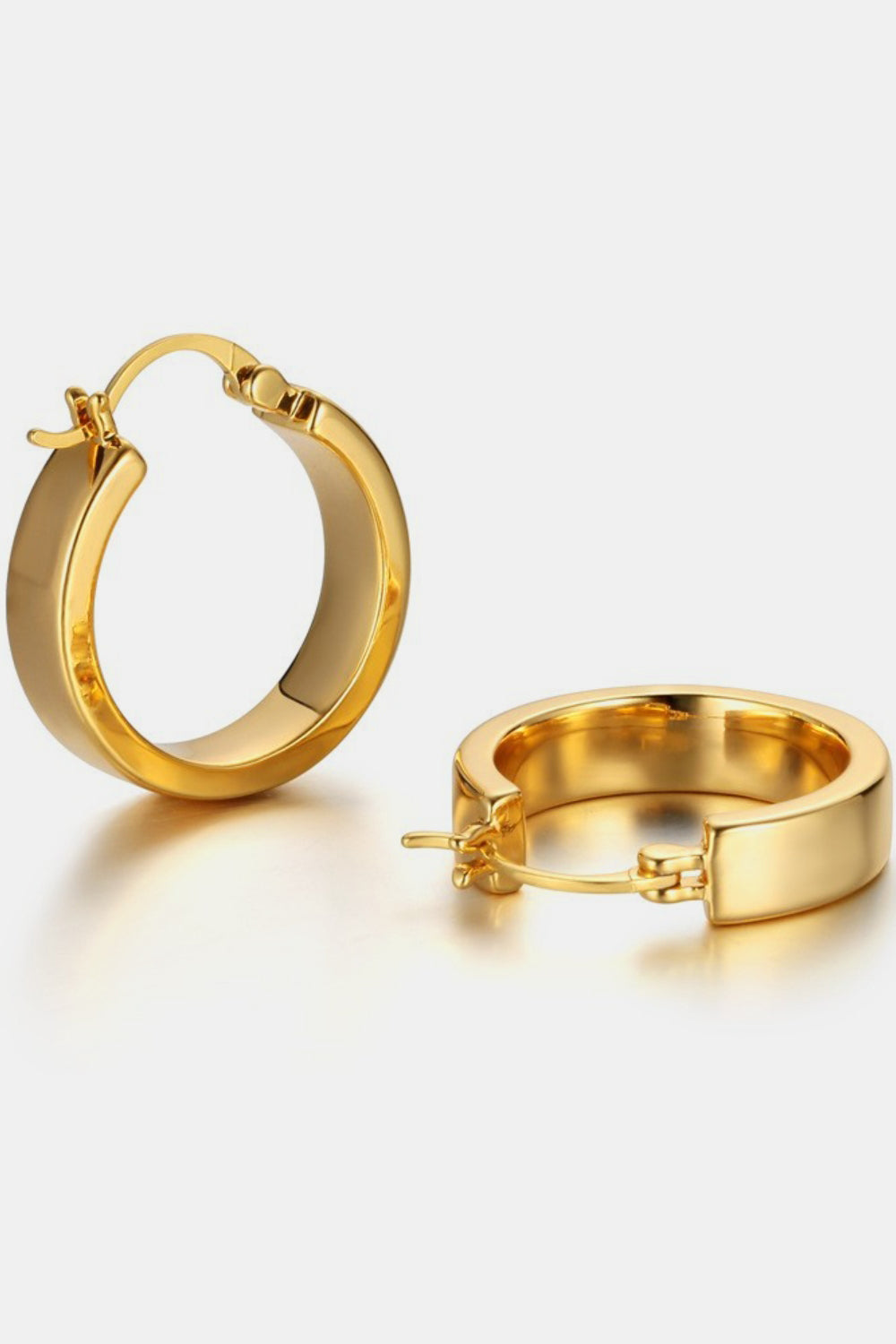 Gold-Plated Brass Huggie Earrings - Charming Charlie
