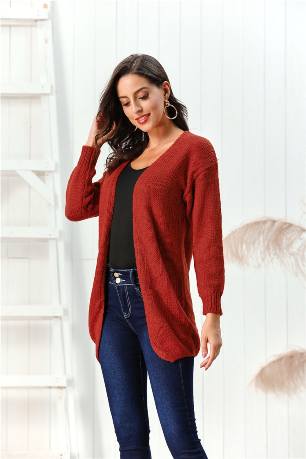 Open Front Long Sleeve Cardigan - Charming Charlie
