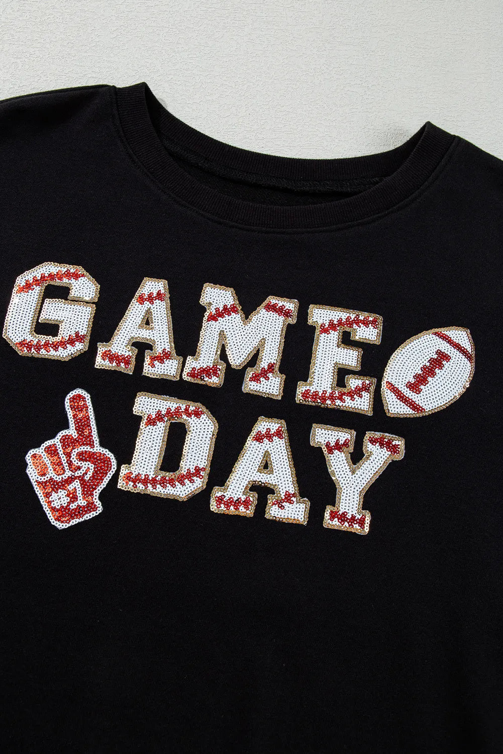 GAME DAY Fringe Long Sleeve Sweatshirt - Charming Charlie