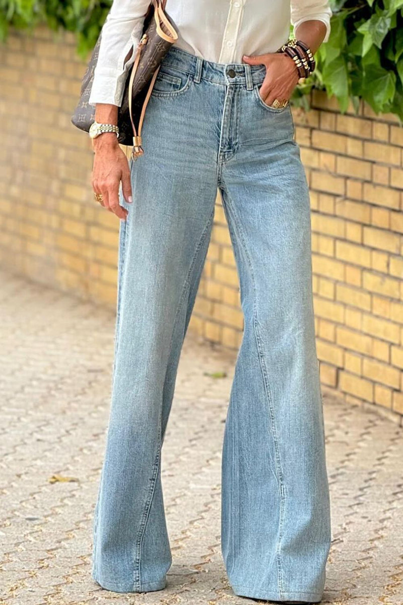 Pocketed Wide Leg Jeans main image 0
