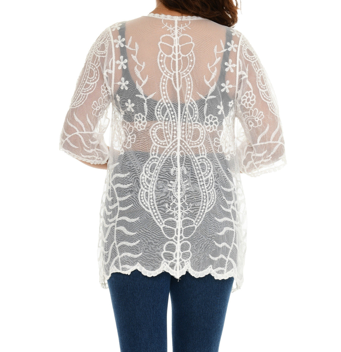 Sheer Crochet Open Cardigan - Charming Charlie