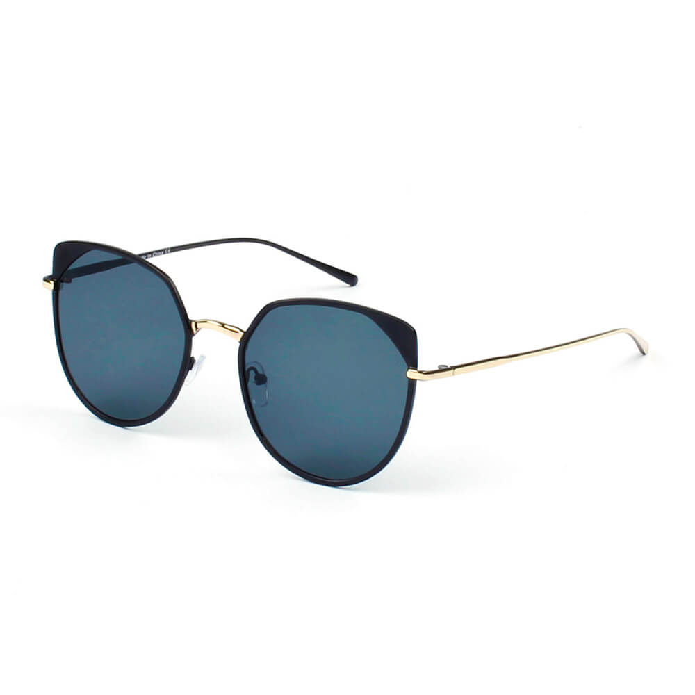 HERSHEY | A17 - Women's Flat Lens Metal Frame Cat Eye Sunglasses - Cramilo Eyewear - Stylish Trendy Affordable Sunglasses Clear Glasses Eye Wear Fashion