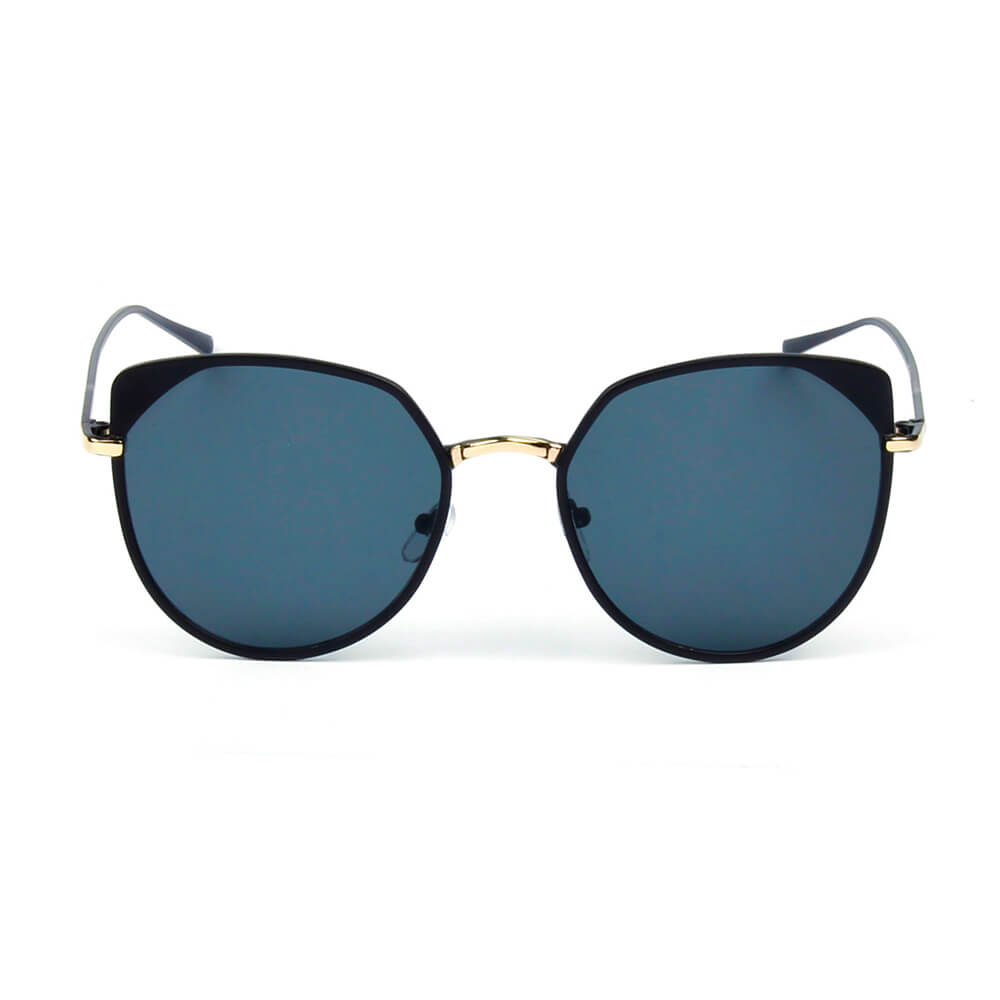 HERSHEY | A17 - Women's Flat Lens Metal Frame Cat Eye Sunglasses - Cramilo Eyewear - Stylish Trendy Affordable Sunglasses Clear Glasses Eye Wear Fashion