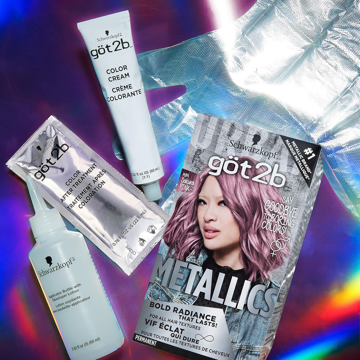 Got2b Metallics Permanent Hair Color, M84 Sakura Pink - Charming Charlie