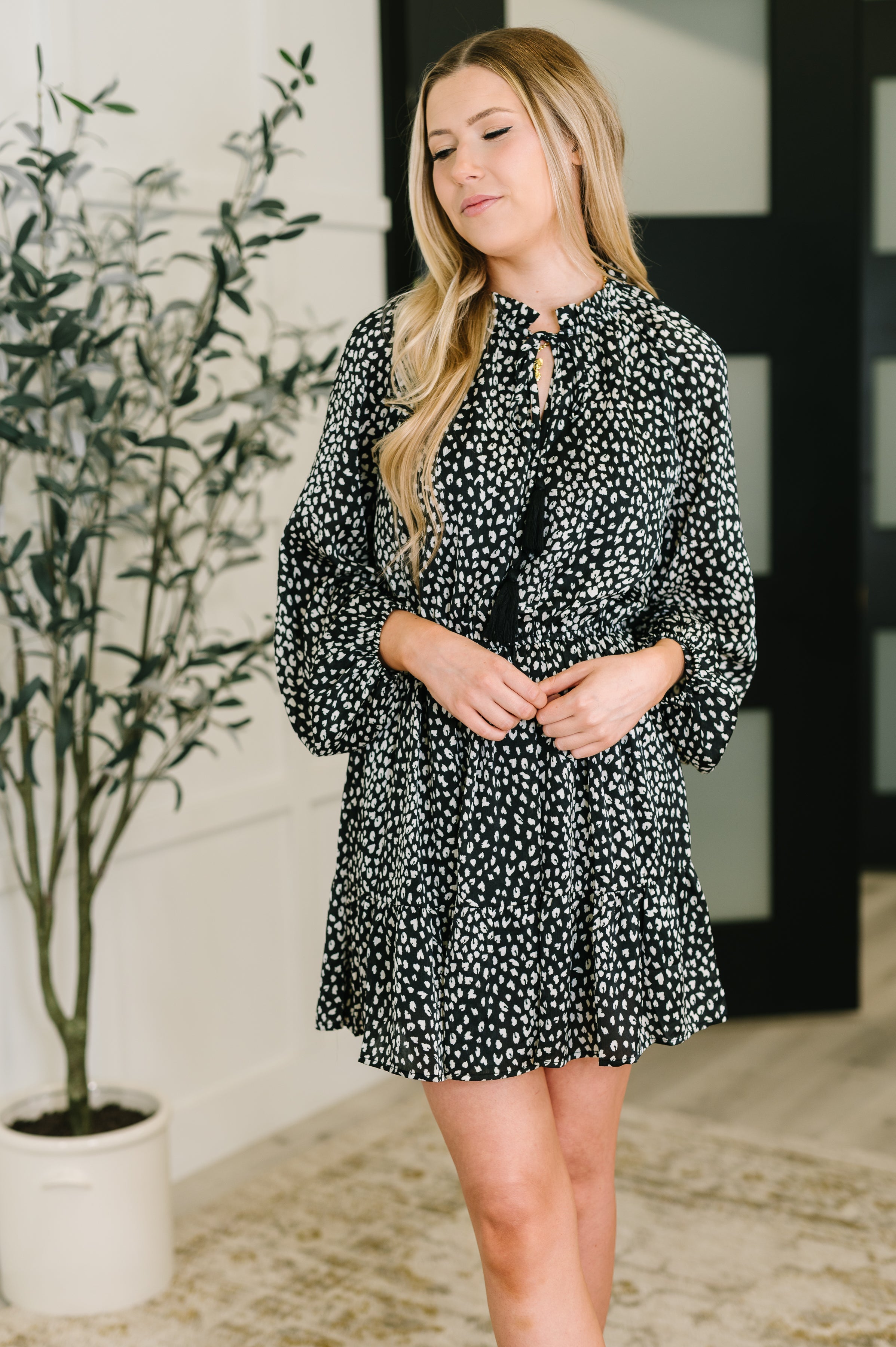 A Cheeky Little Time Tiered Dress in Black - Charming Charlie