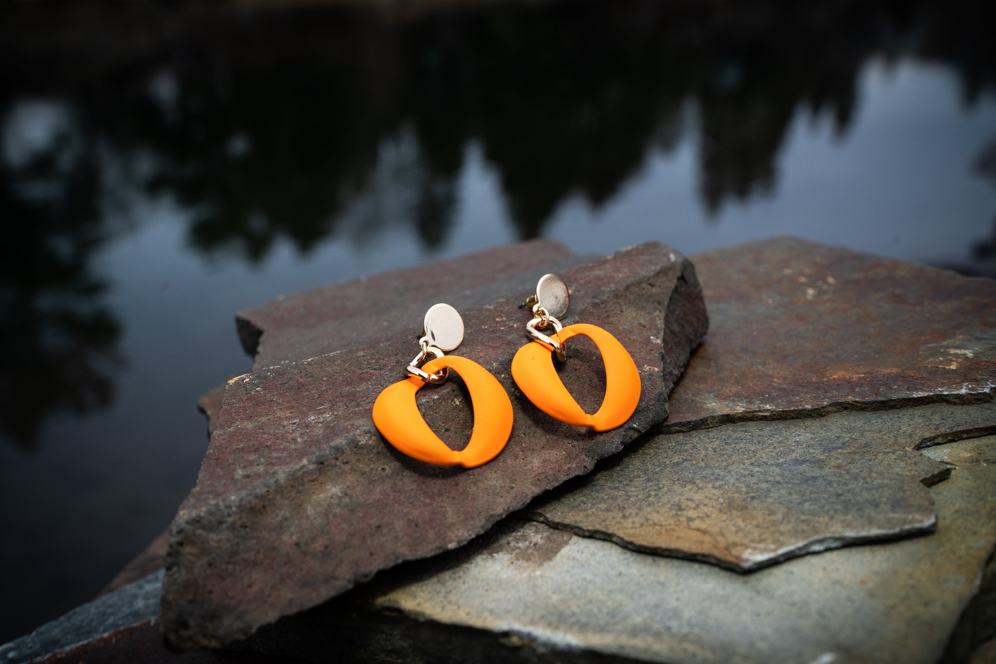 Post Earring With Colorful Geo Drop - Charming Charlie