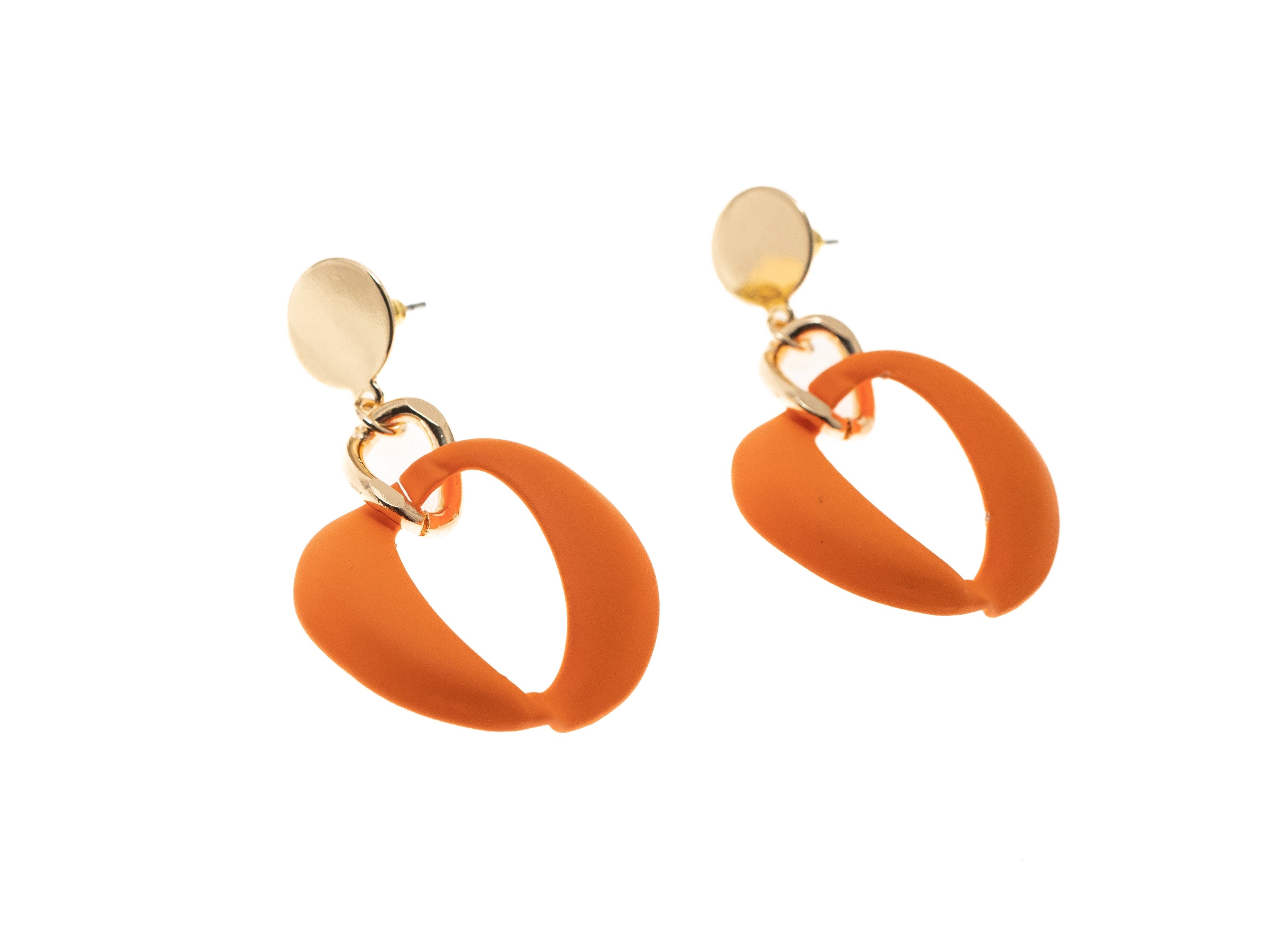 Post Earring With Colorful Geo Drop - Charming Charlie
