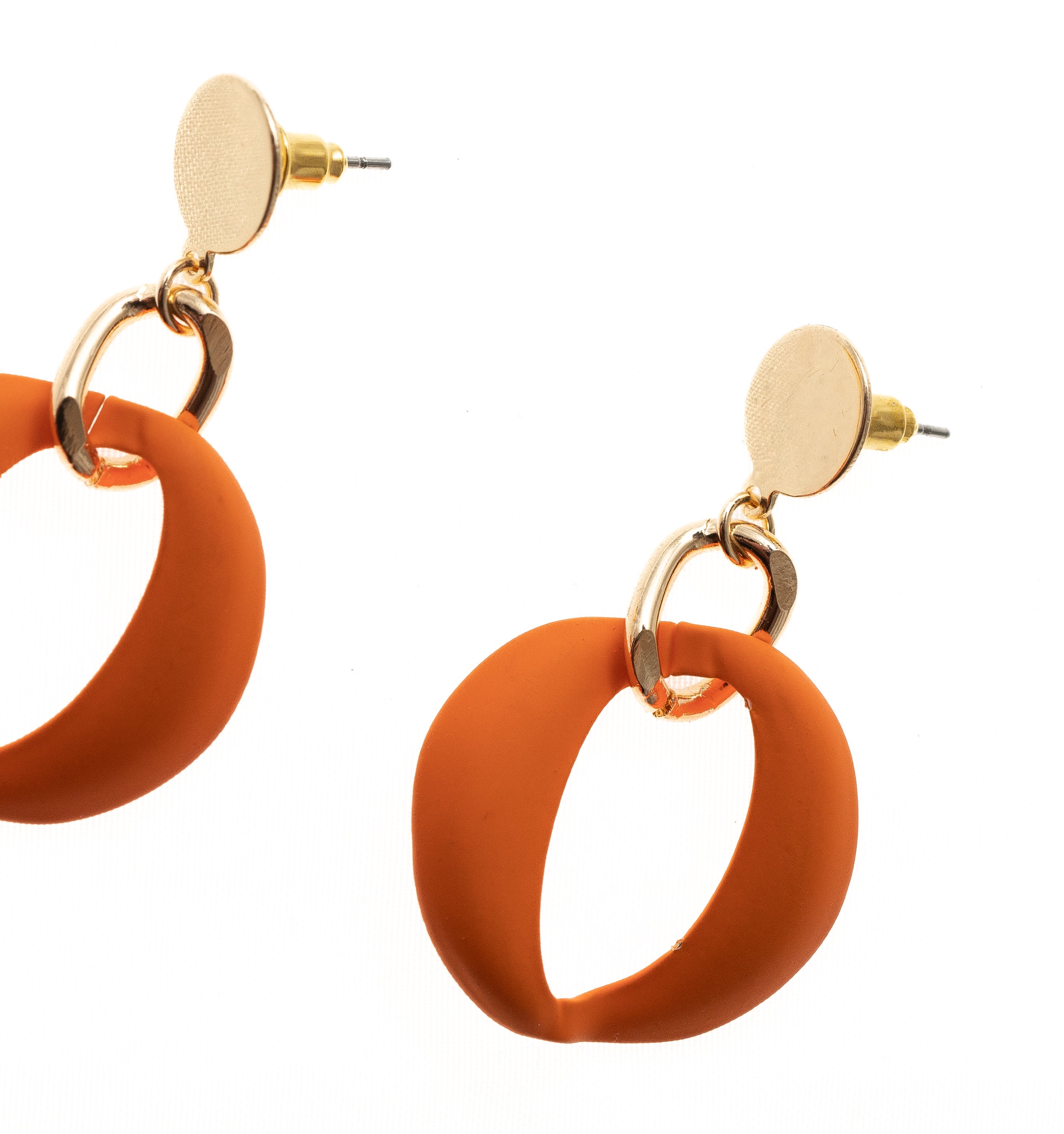Post Earring With Colorful Geo Drop - Charming Charlie