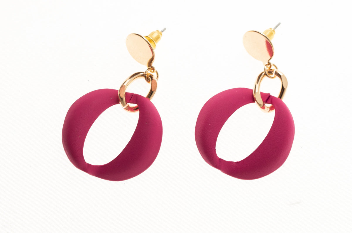 Post Earring With Colorful Geo Drop - Charming Charlie