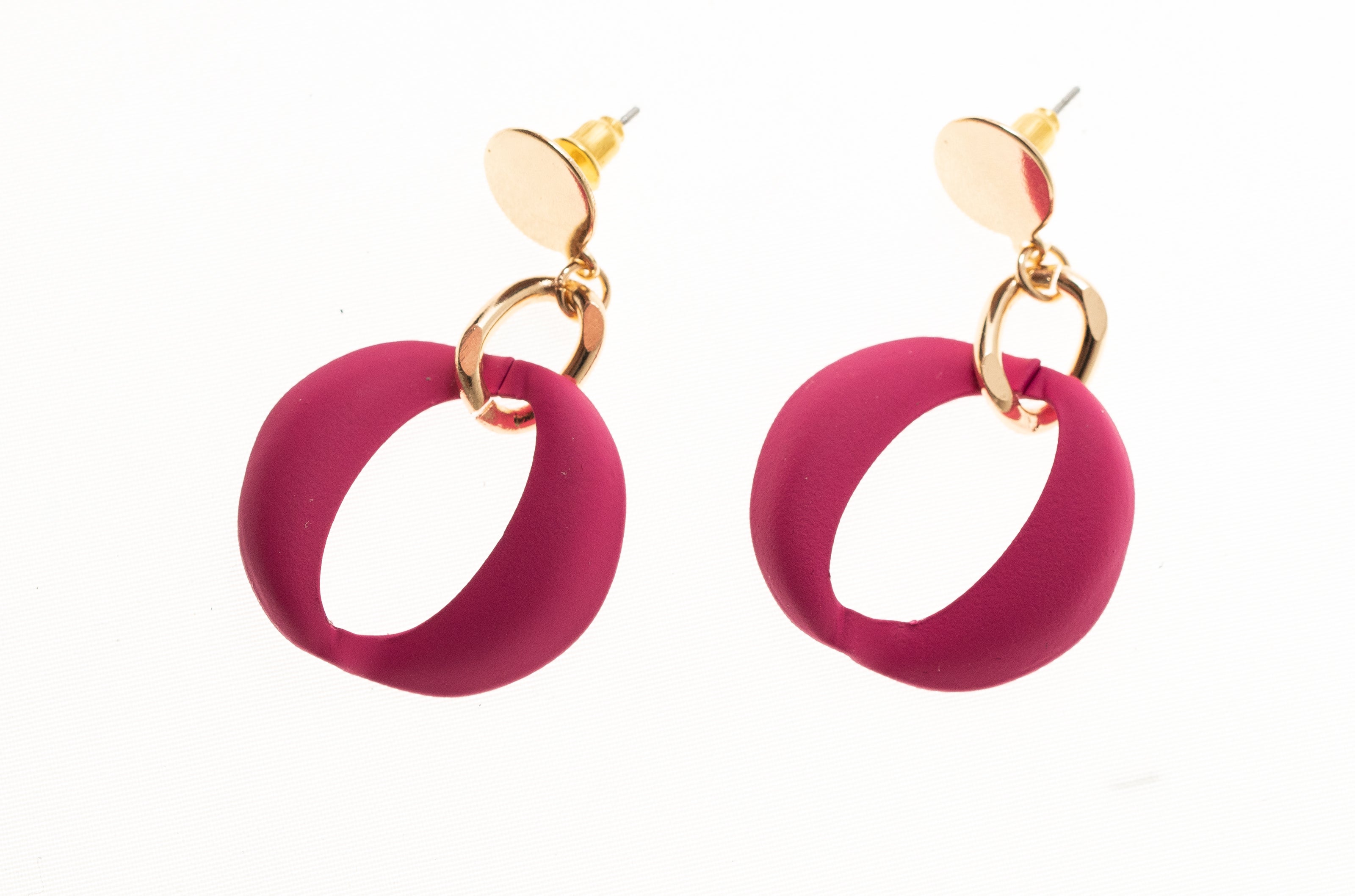 Post Earring With Colorful Geo Drop - Charming Charlie