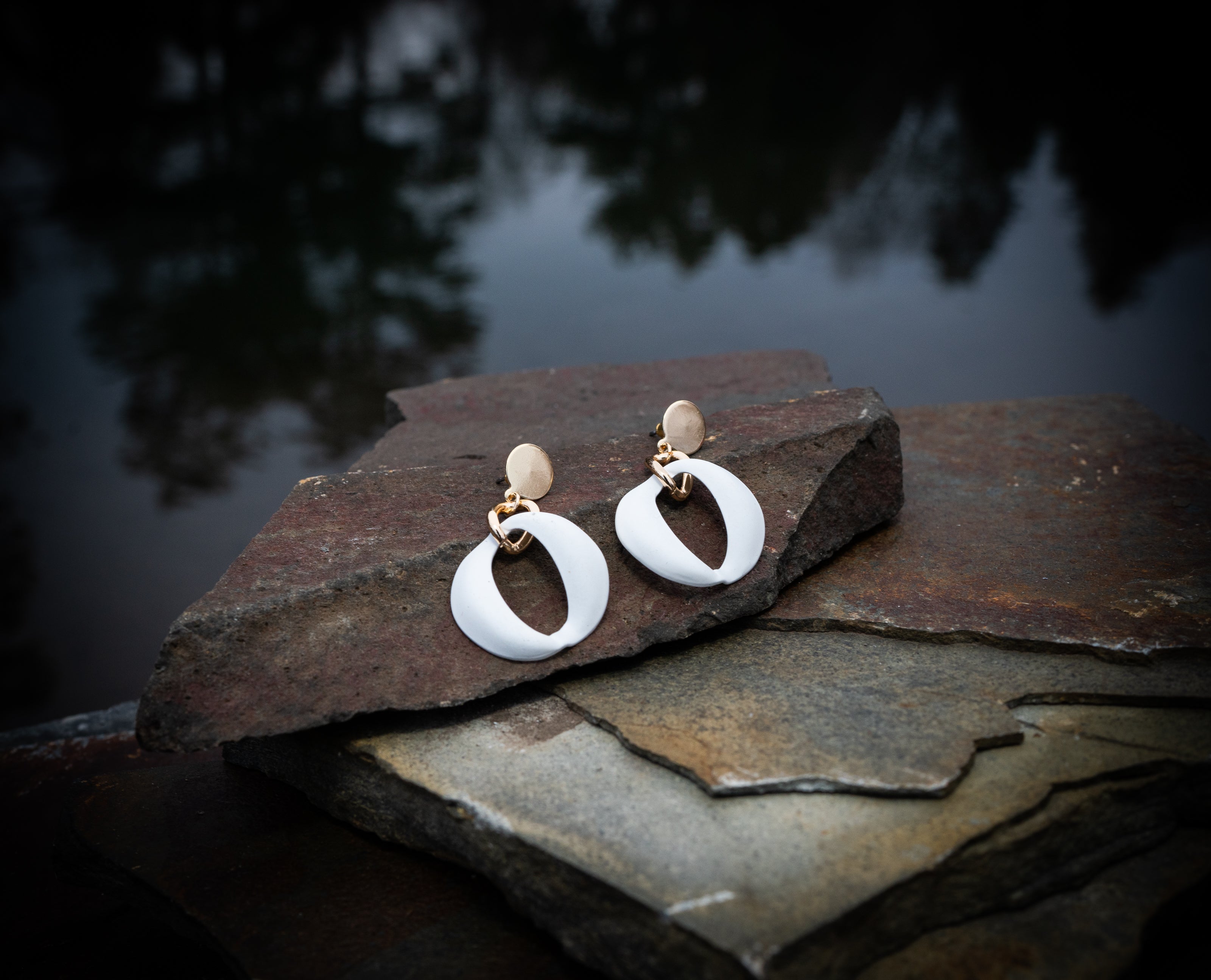Post Earring With Colorful Geo Drop - Charming Charlie