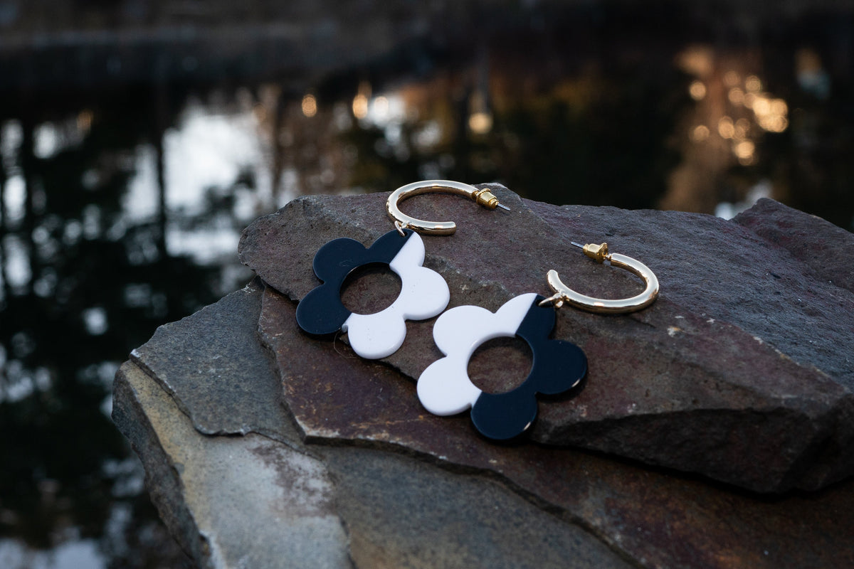 Hoop Flower Drop Earring - Charming Charlie