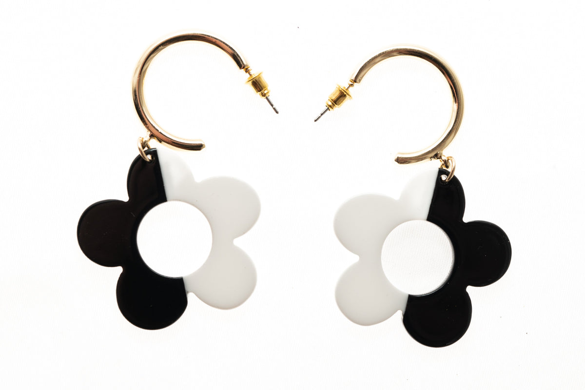 Hoop Flower Drop Earring - Charming Charlie