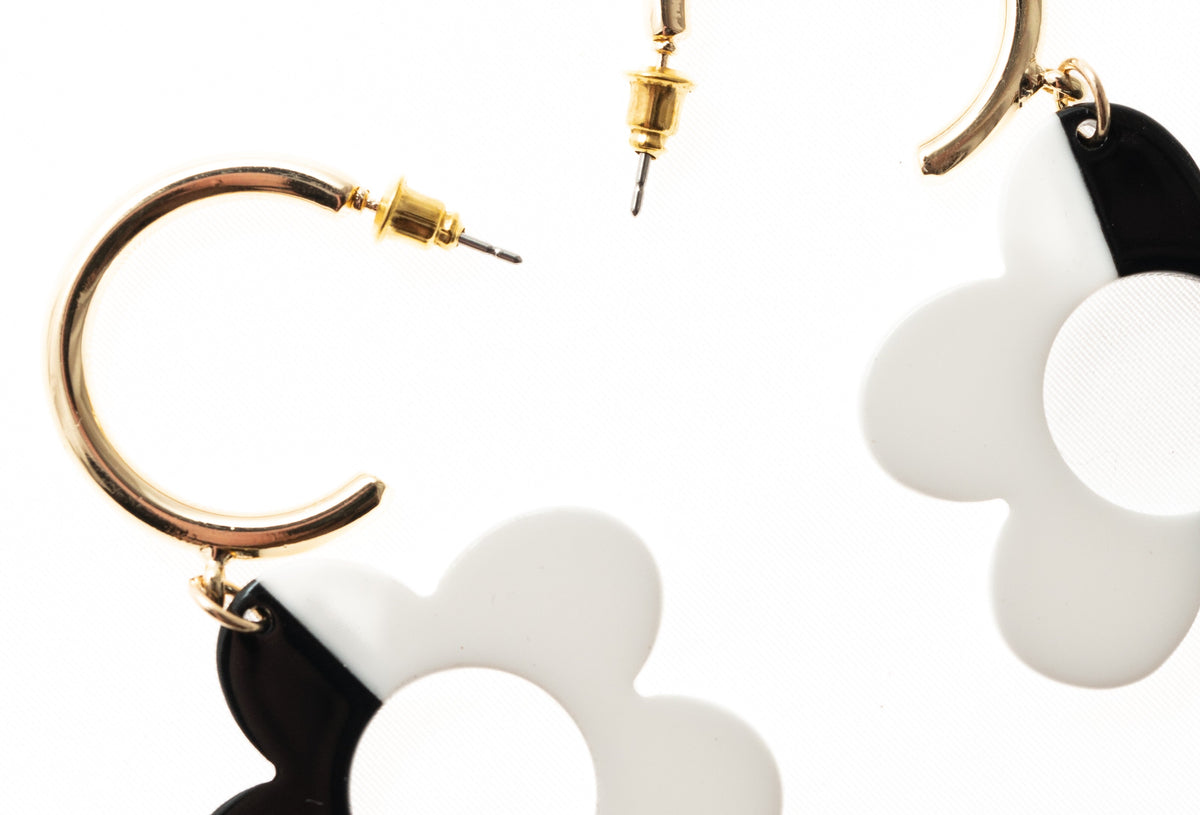 Hoop Flower Drop Earring - Charming Charlie