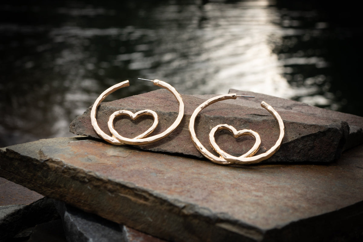 Matted Heart Post Earring - Charming Charlie