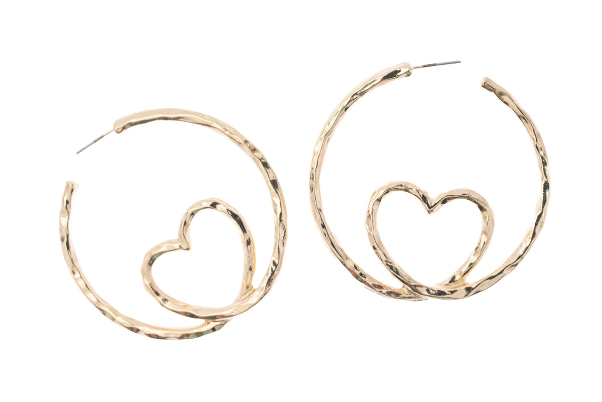 Matted Heart Post Earring - Charming Charlie