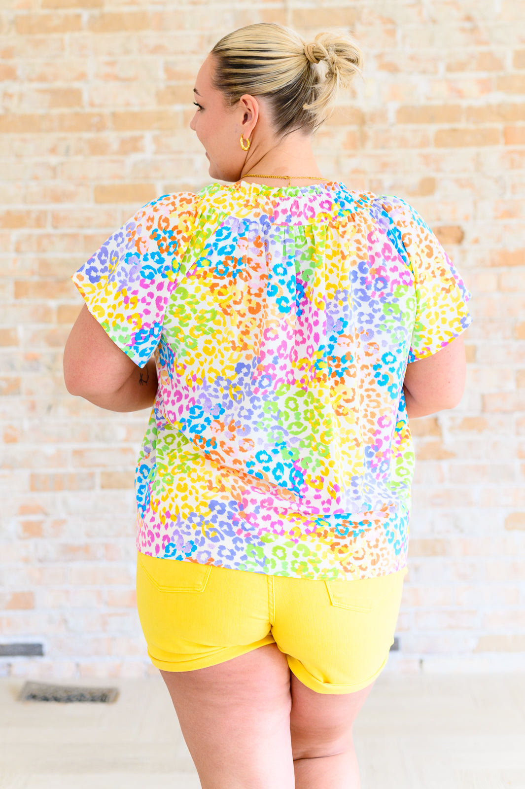 A Little Wild V-Neck Top in Multi - Charming Charlie