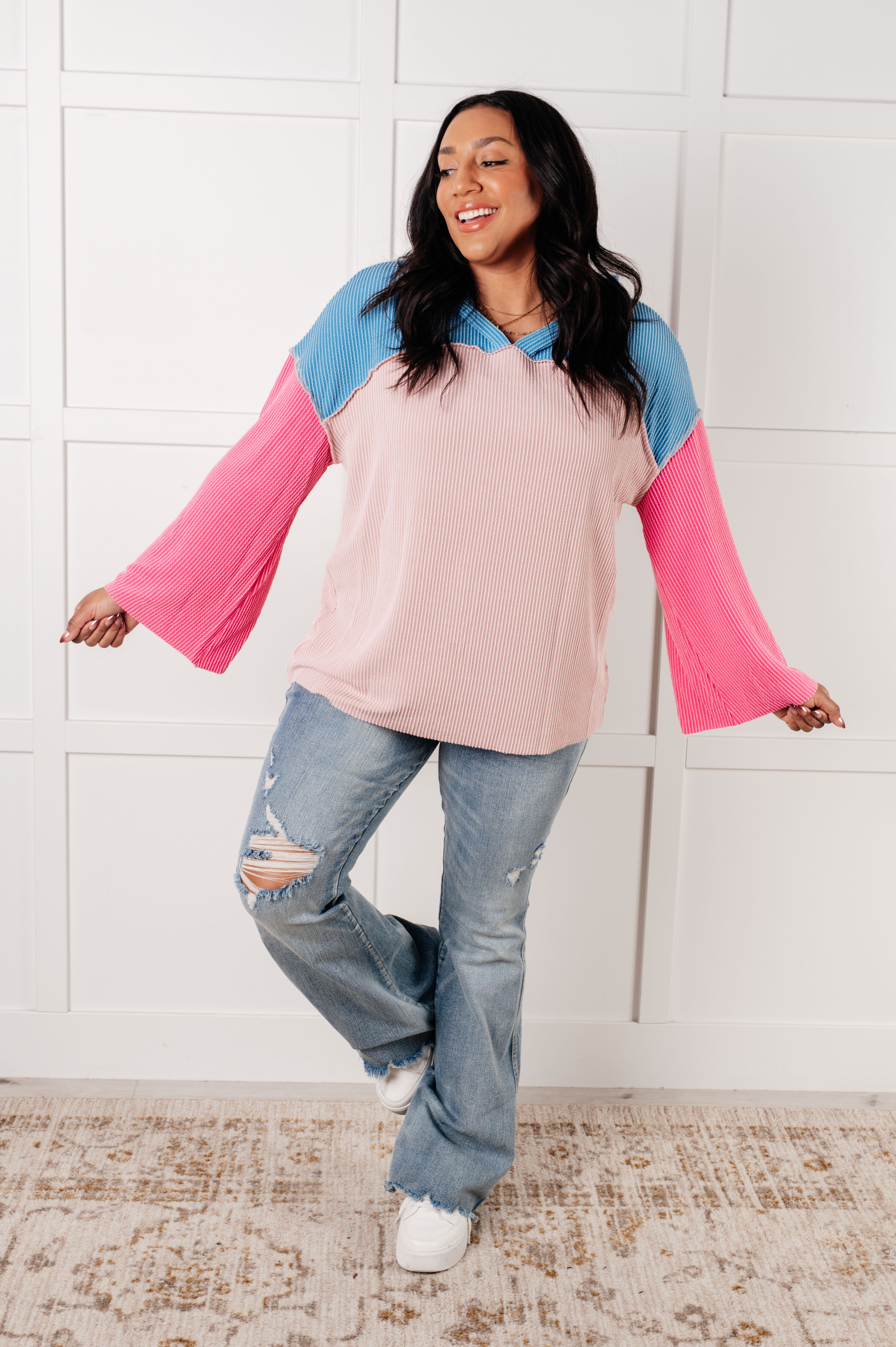 A-Tisket A-Tasket Color Block Pullover - Charming Charlie