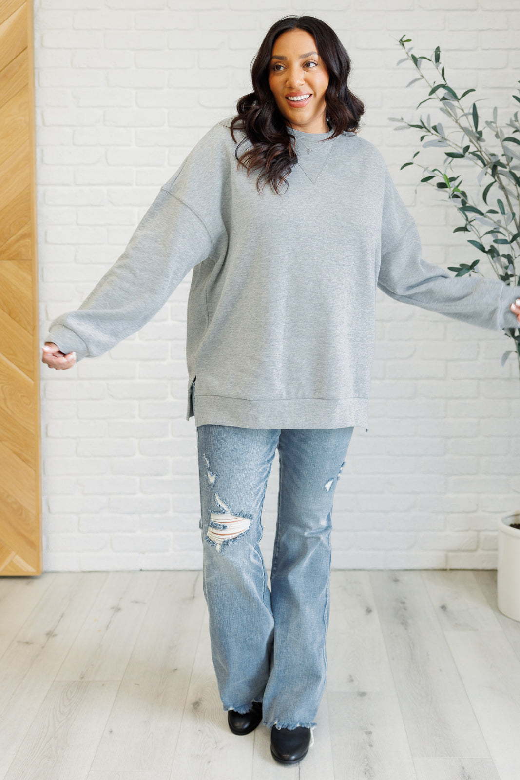 Adjust Your Expectations Relaxed Pullover - Charming Charlie