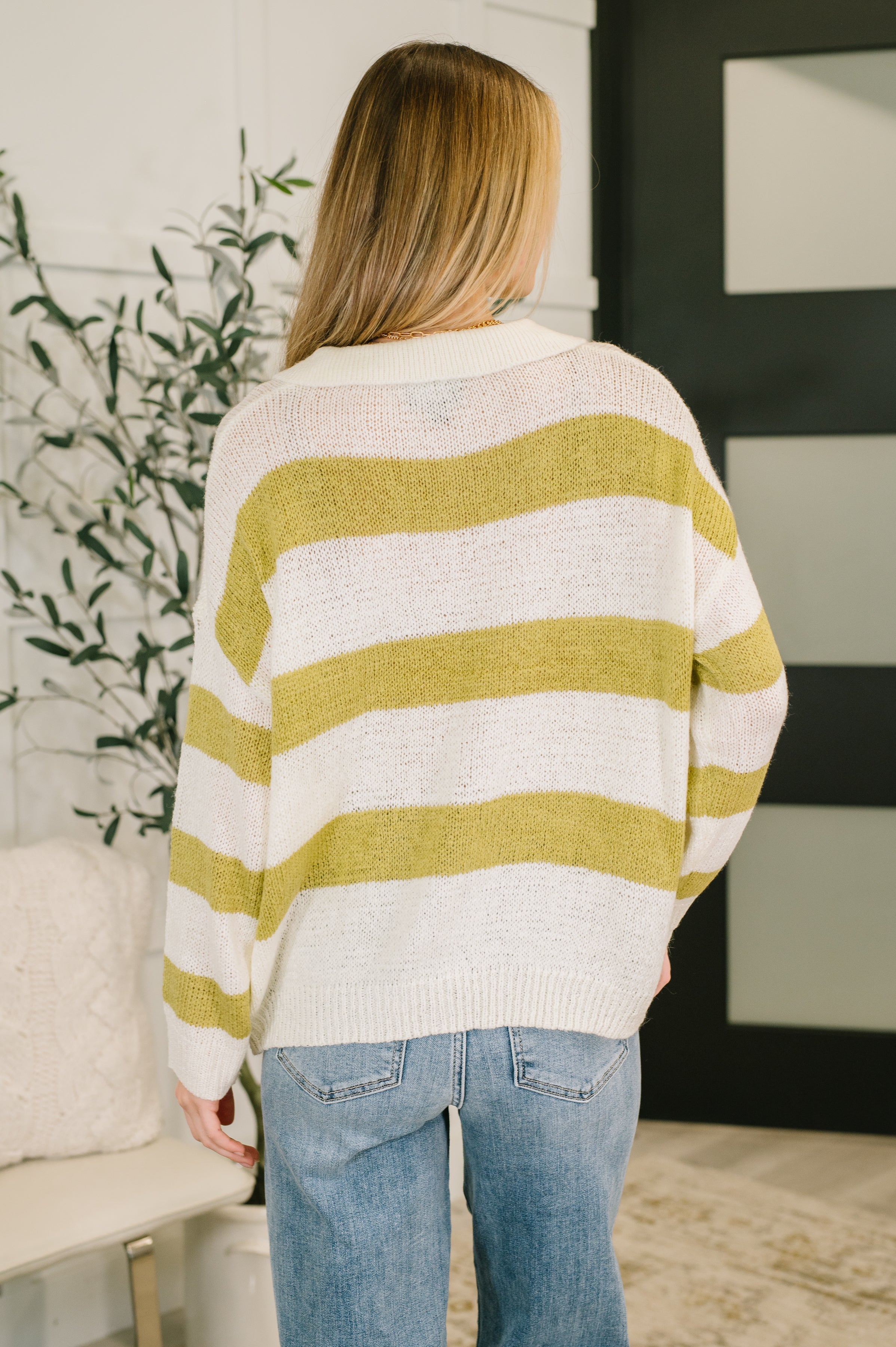 As Long As You're Mine Loose Knit Collared Top - Charming Charlie