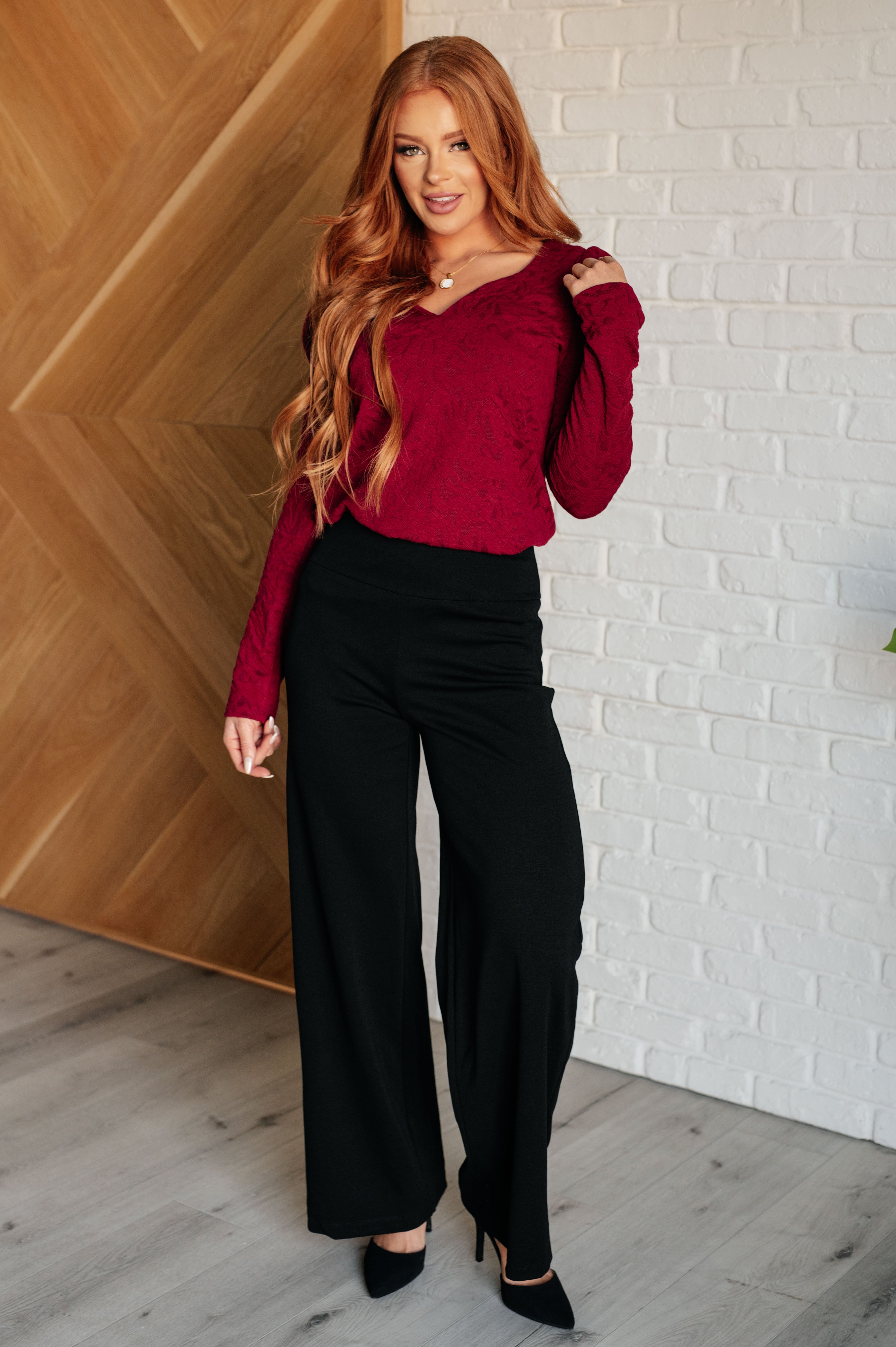 Ask A Question Ruched Sleeve Top - Charming Charlie
