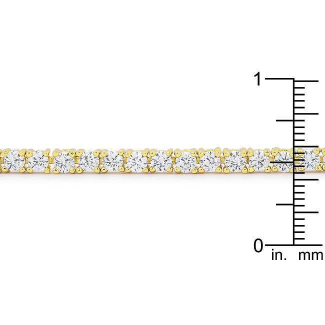 Goldtone Finish Victorian Cubic Zirconia Tennis 8 Inch Bracelet - Charming Charlie