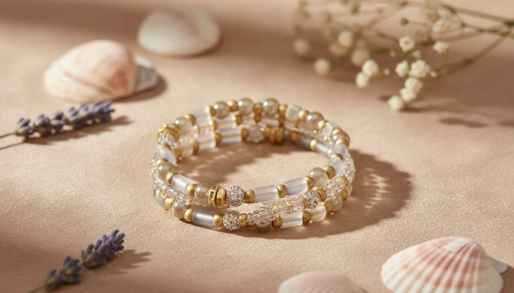 Beaded Bracelet with Gold Accents - Charming Charlie