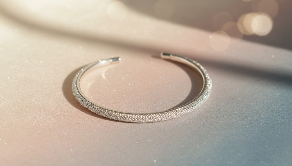 Sparkling Silver Open Cuff Bracelet - Charming Charlie