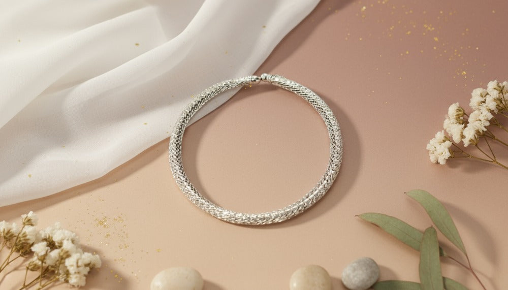 Woven Silver Necklace with a Refined Shine - Charming Charlie
