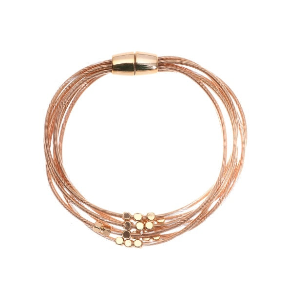 Beaded Layer Wires Magnetic Bracelet - Charming Charlie