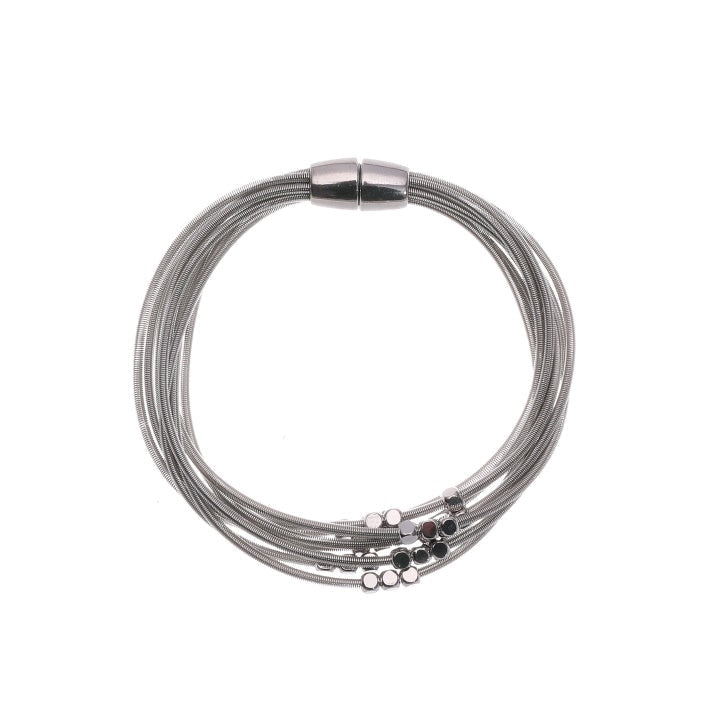 Beaded Layer Wires Magnetic Bracelet - Charming Charlie