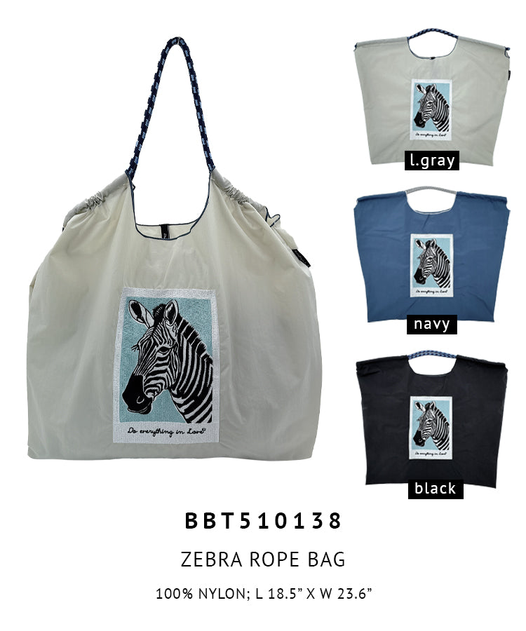 Zebra Rope Bag - Charming Charlie