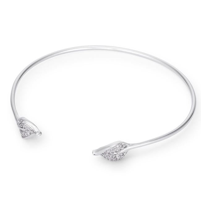 Trendy Rhodium Bracelet with Clear Cubic Zirconia Accents - Charming Charlie