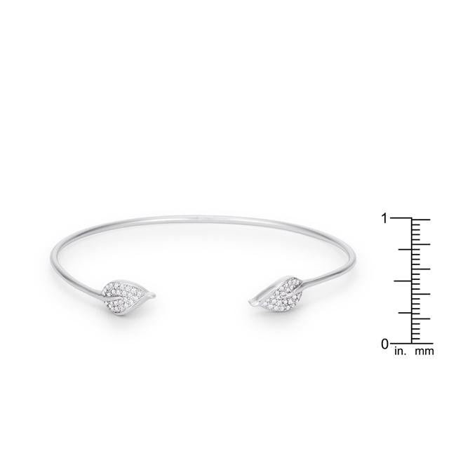 Trendy Rhodium Bracelet with Clear Cubic Zirconia Accents - Charming Charlie