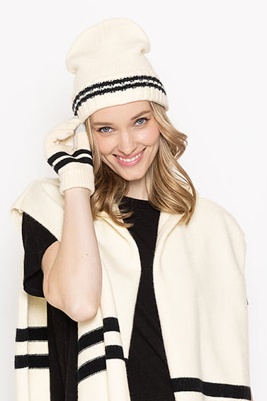Stripe Knit Cuff Beanie - Charming Charlie