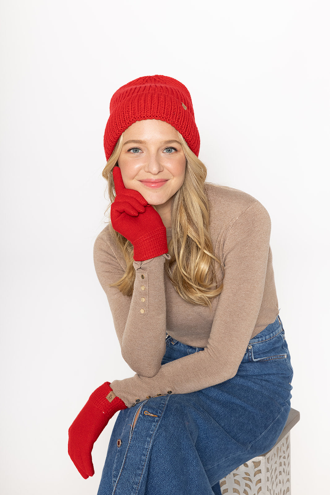 Solid Knit Touch Gloves - Charming Charlie