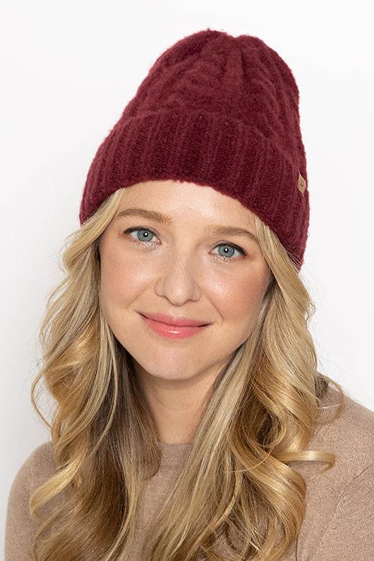 Cable Knit Cuff Beanie - Charming Charlie